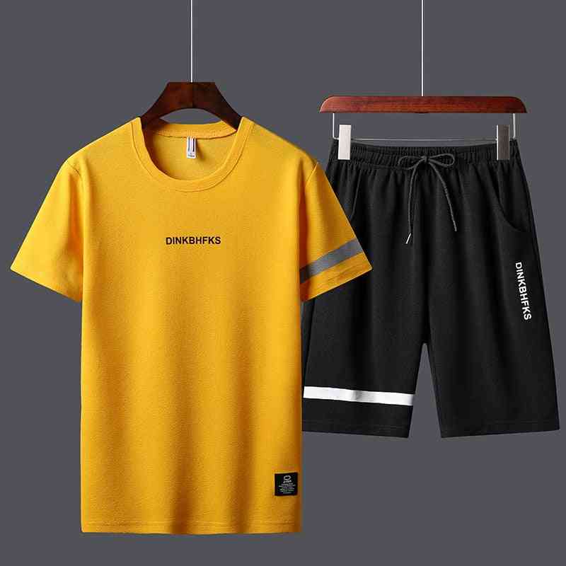Summer Men's Sport Track Suits T-shirts & Shorts Sets
