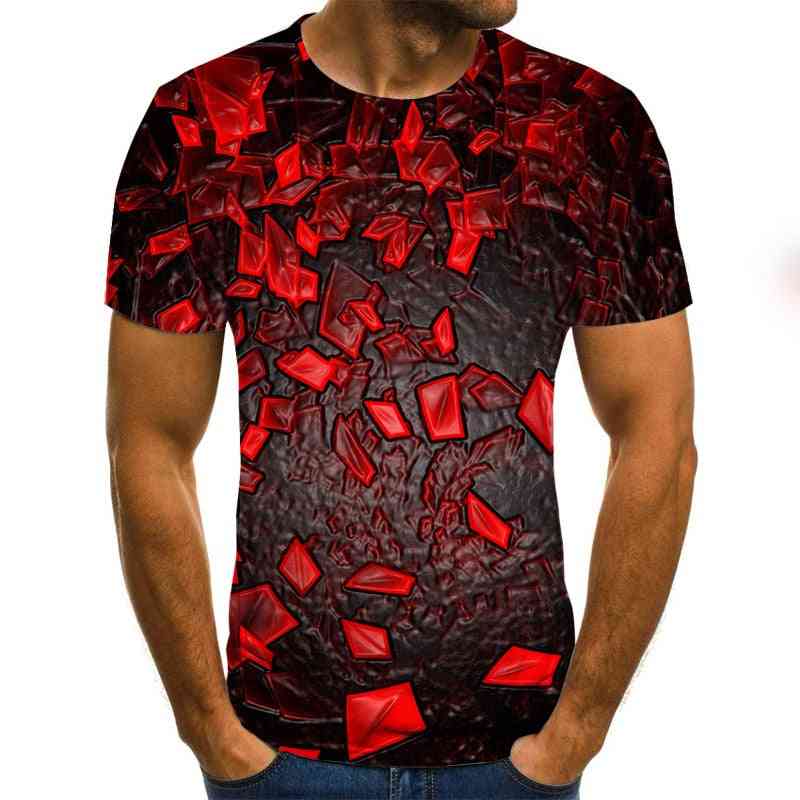 Summer Three-dimensional 3d Vortex Hip Hop Cute T-shirt & Women