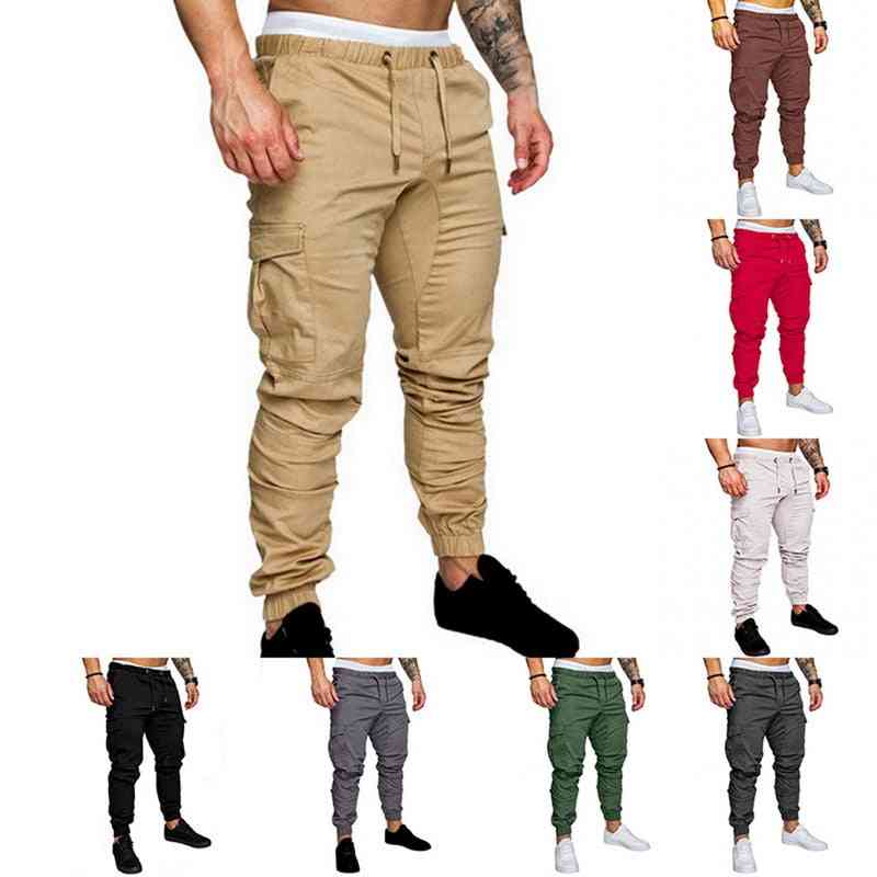 Pantaloni lunghi elastici in cotone casual, cargo militari, pantaloni leggings