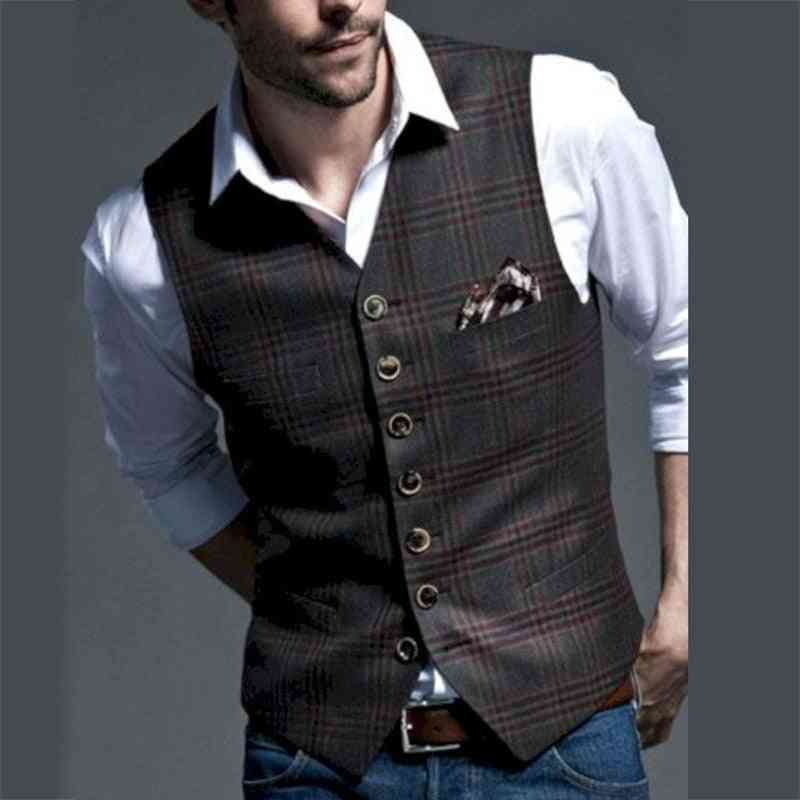 Men Suit, Casual, Sleeveless Waistcoat For Wedding, Party
