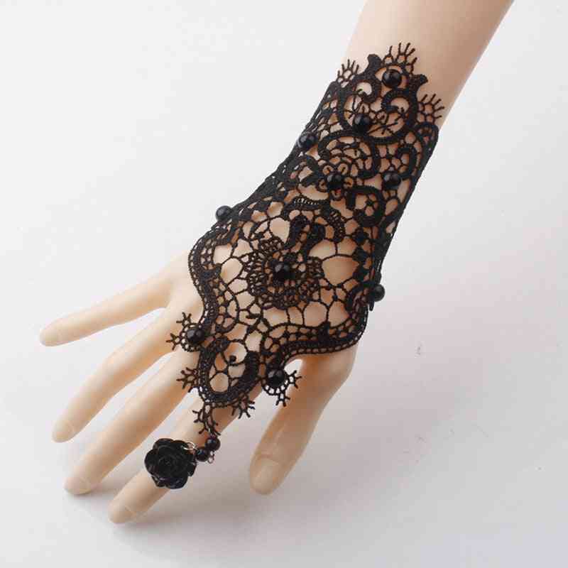 Braut Blume Rose Spitze Band Armband & Handschuhe