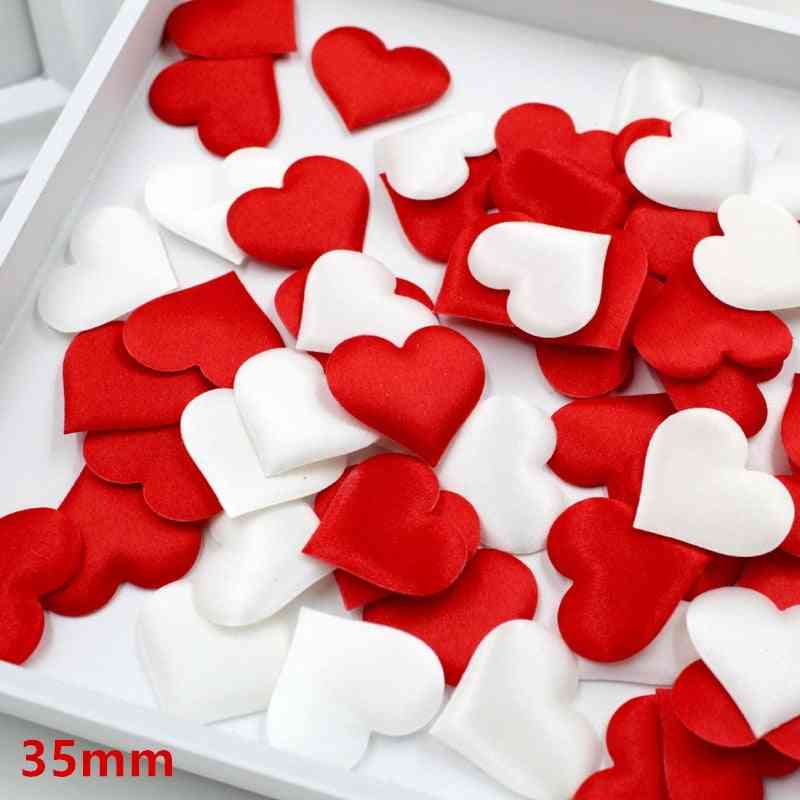 100pcs 3.5cm Love Heart Shaped Sponge Petals For Decoration