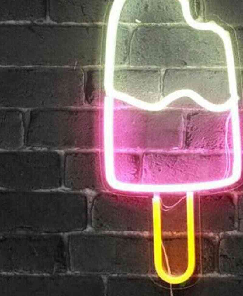 Ice Cream Led Neon Sign Light Bulbs For Wall Decoration