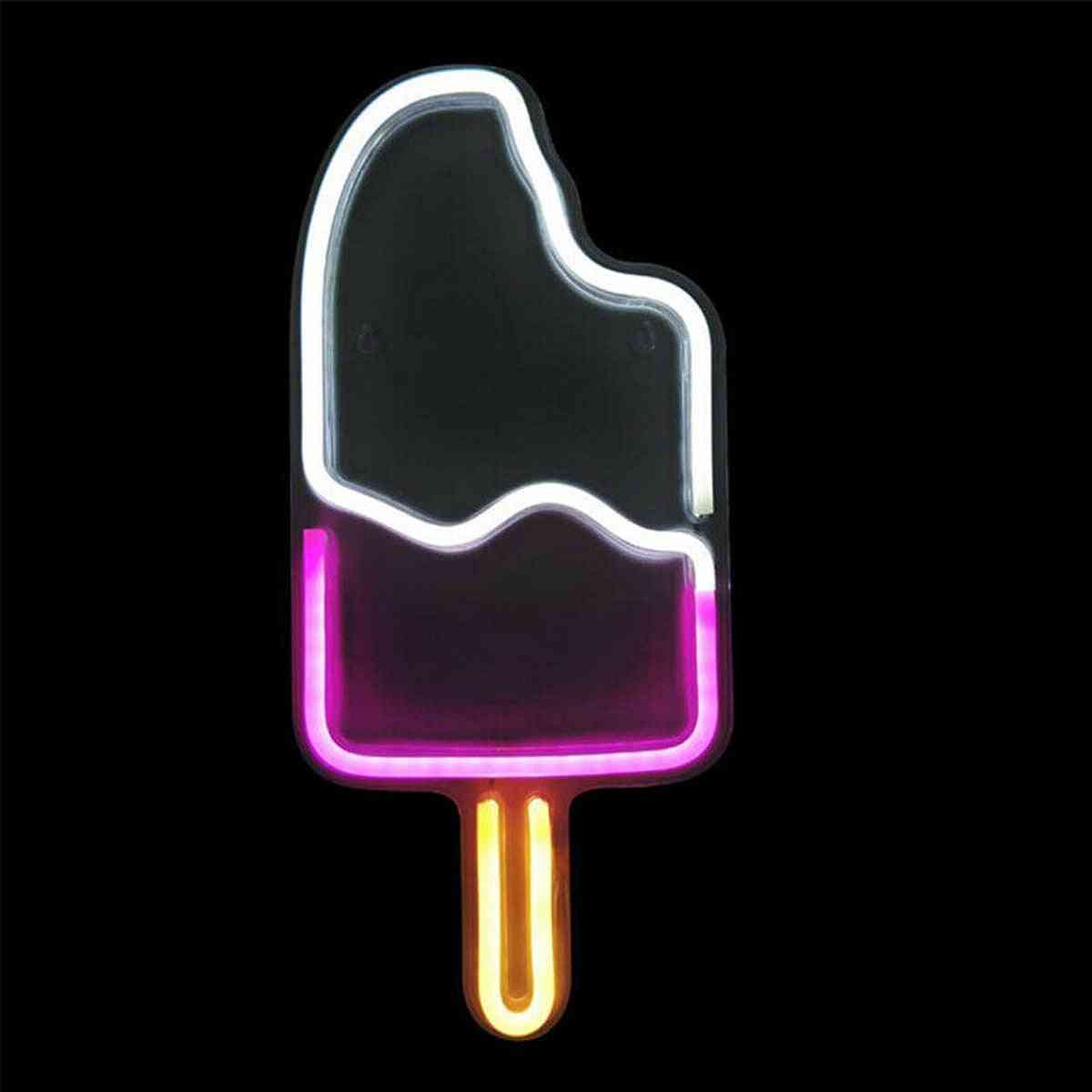 Ice Cream Led Neon Sign Light Bulbs For Wall Decoration