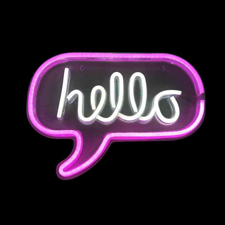 Hello Shaped Sign Neon Light For Decorations