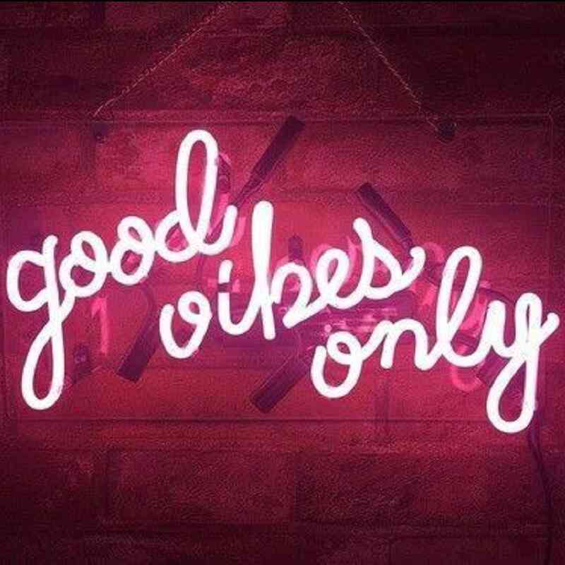 Good Vibes Only - Glass Neon Light Sign