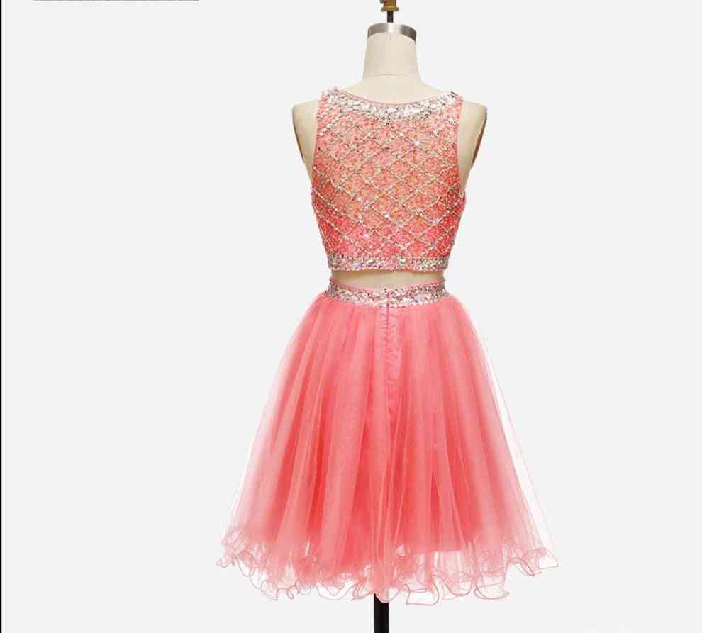 Two Pieces Tulle Party Wear Cocktail Dresses For