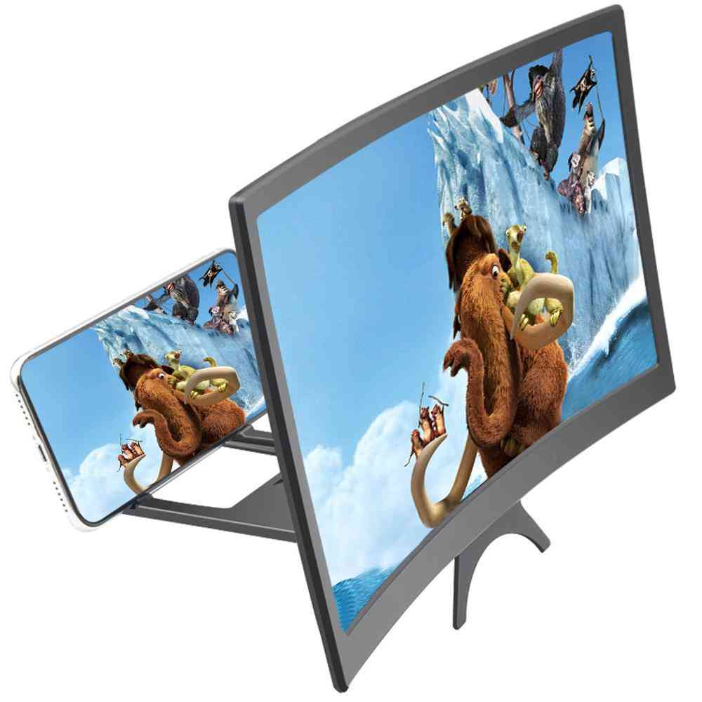 12inch Mobile Phone Amplifier, Magnifying Glass Stand Bracket, Holder Projector