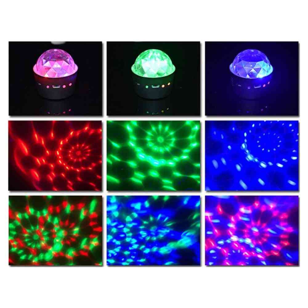 Powered Sound Actived Multicolor Disco Ball Magic Effect Lamp