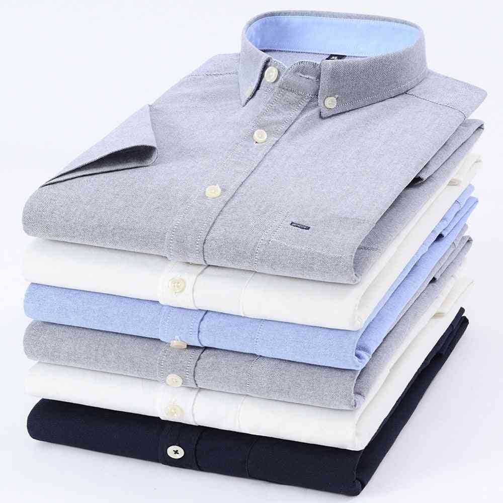 Pánske letné košele z čistého bavlny s príležitostným slim fit dizajnom a krátkym rukávom