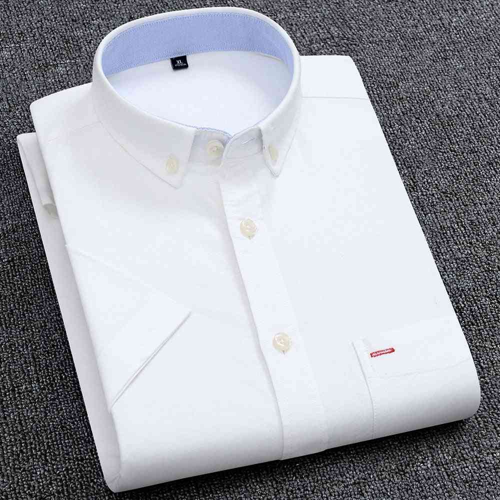 Muške ljetne košulje s kratkim rukavima od čistog pamuka casual slim fit dizajna