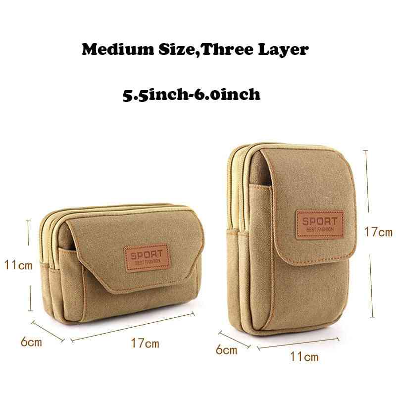 Outdoor Wear Canvas Mobile Phone Belt Pouch