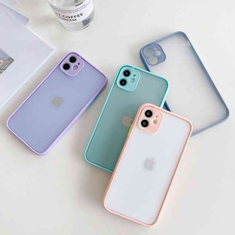 Silicone Soft Phone Case, Frame Matte Hard Pc Protective Back Cover