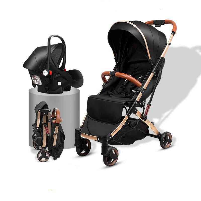 2-in-1 Umbrella Carts, Foldable Baby Stroller With Car Seat
