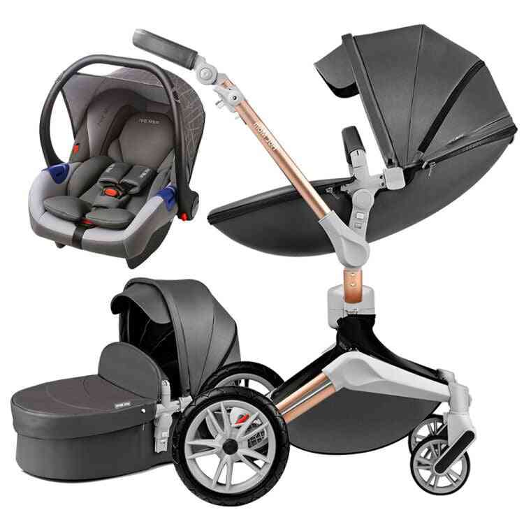 3-в-1/360 ° въртене - бебешка количка, система за пътуване с люлка и столче за кола