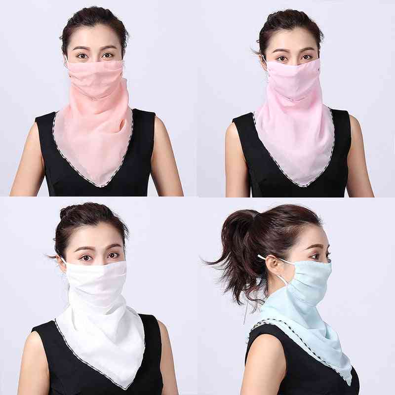 Women Face-mask, Sun-protection, Scarves Neck Cover, Mouth Scarf, Ring Bandana