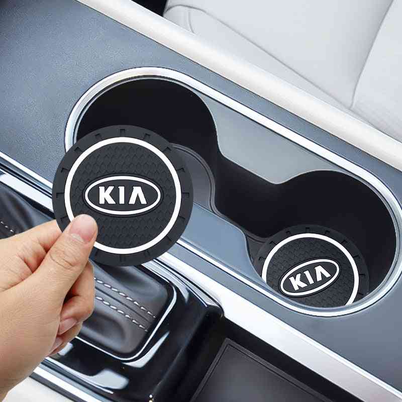 Car Water Cup Bottle Holder Pad / Mat Silica Gel For Kia Cerato Sportage