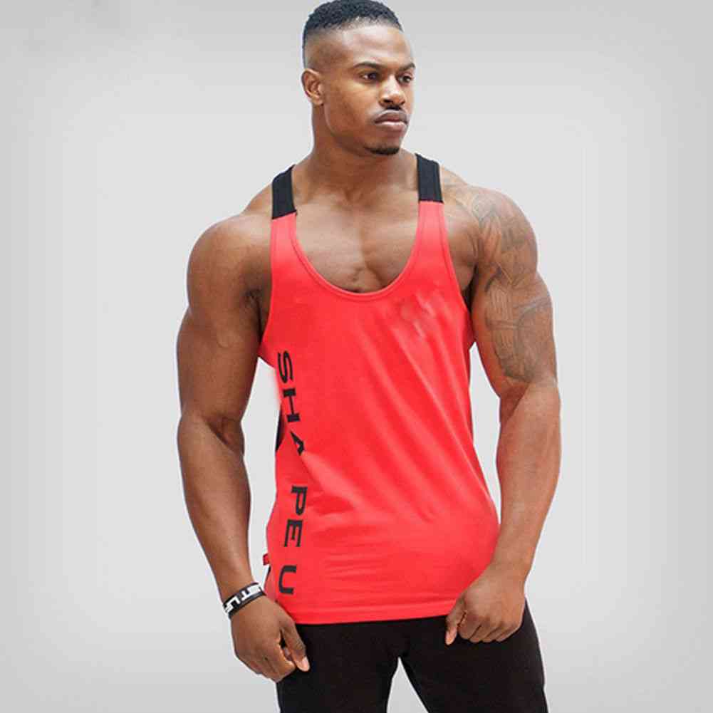 Solides Fitnessstudio, Stringer-Tanktop für Männer, Bodybuilding-Fitness-Unterhemden-Muskelwesten-T-Shirt