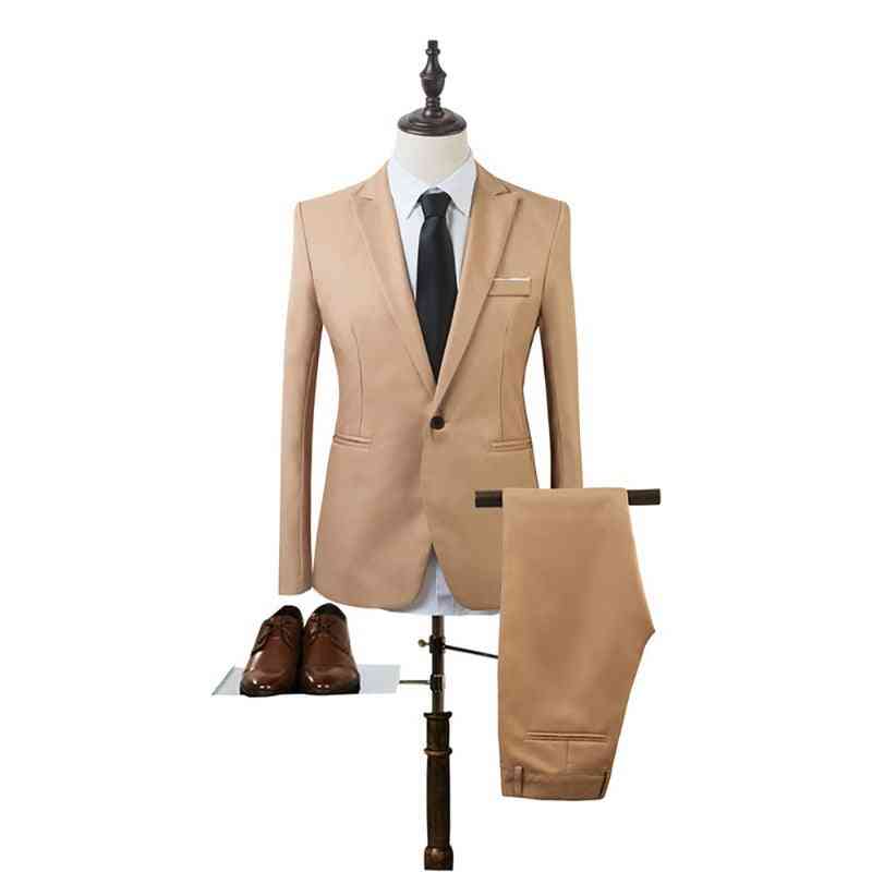 Men Wedding Suit, Shawl Collar, Slim Fit Suit - Pant Blazer