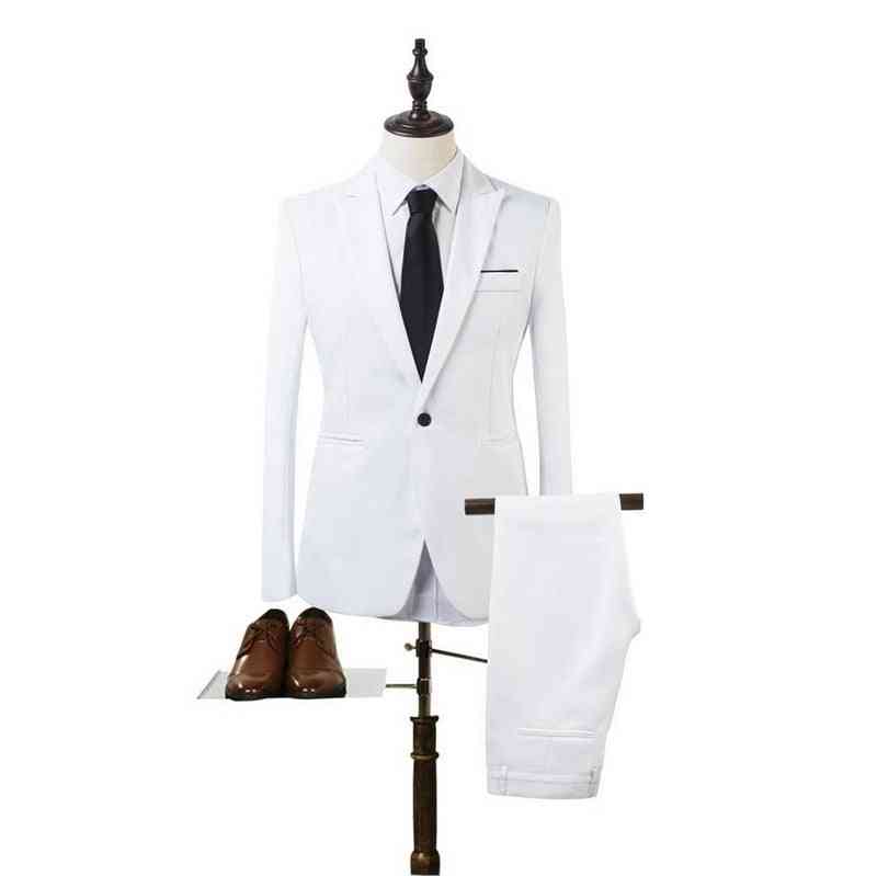 Men Wedding Suit, Shawl Collar, Slim Fit Suit - Pant Blazer