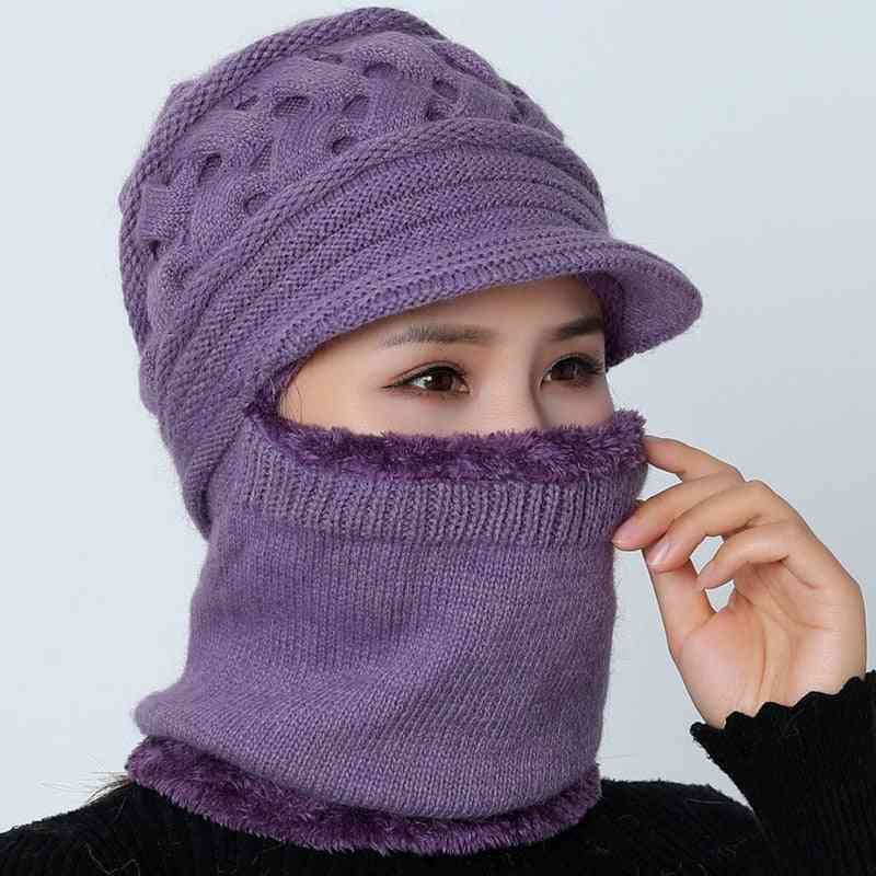 Winter Balaclava Beanies Mother Hat, Warm Thick Skullies Riding Outdoor Hats Mask