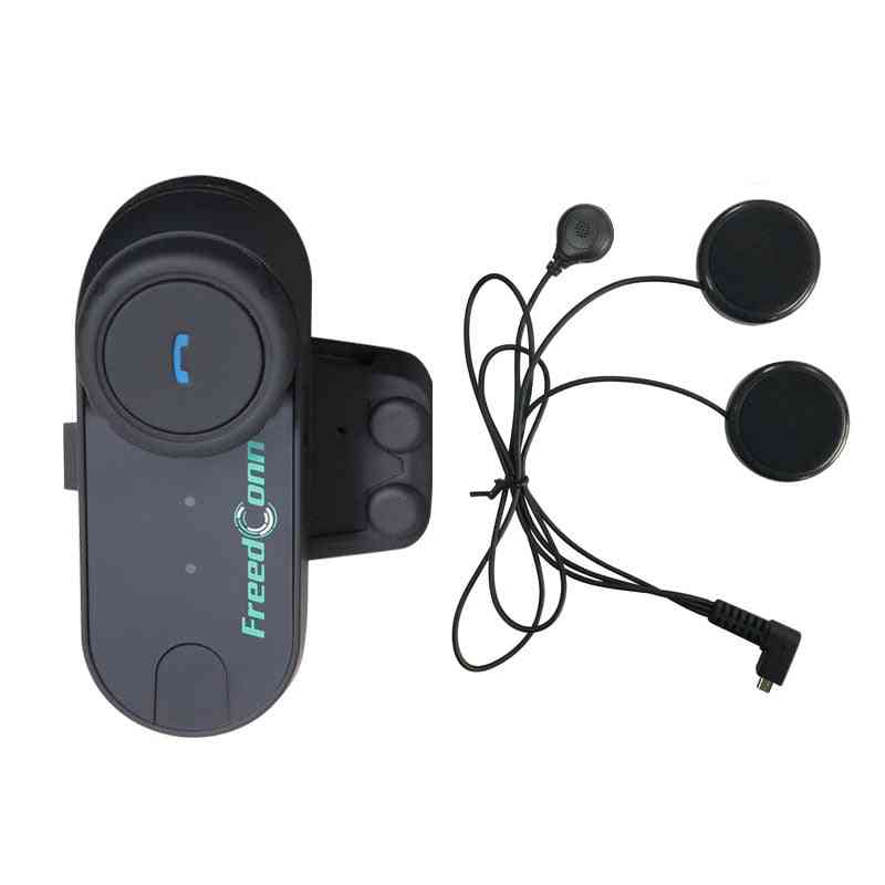 Fm Bluetooth Motorcycle Helmet Intercom, Interphone Headset +soft Microphone