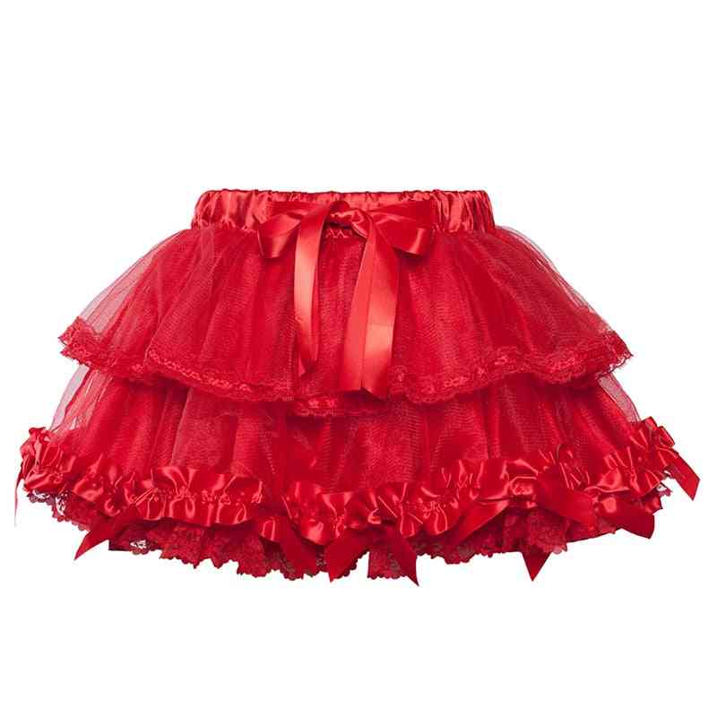 Summer Lolita Lace Mini Skirts, Women Burlesque Tulle
