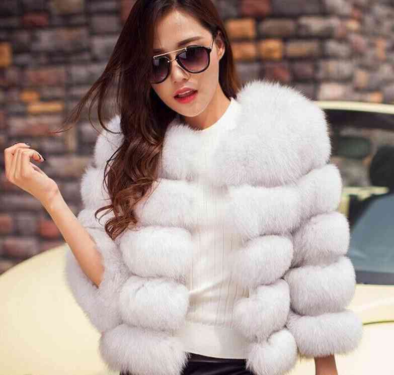 Winter Warm, Faux Fur Outerwear Women Jacket
