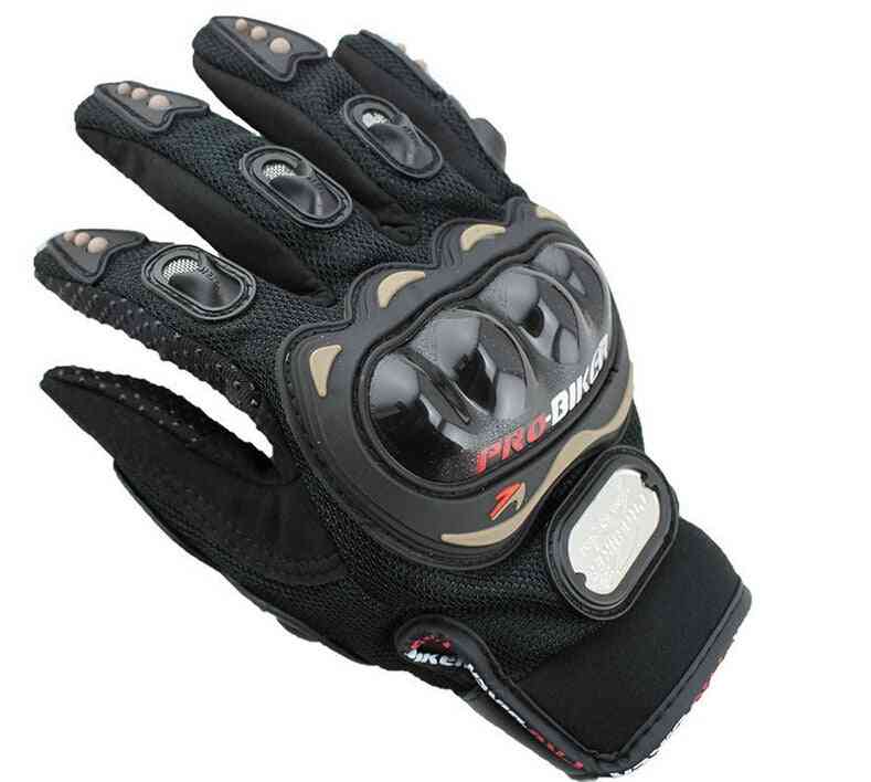 Carbon Cycling Winter Moto Leather  Motorbike Gloves