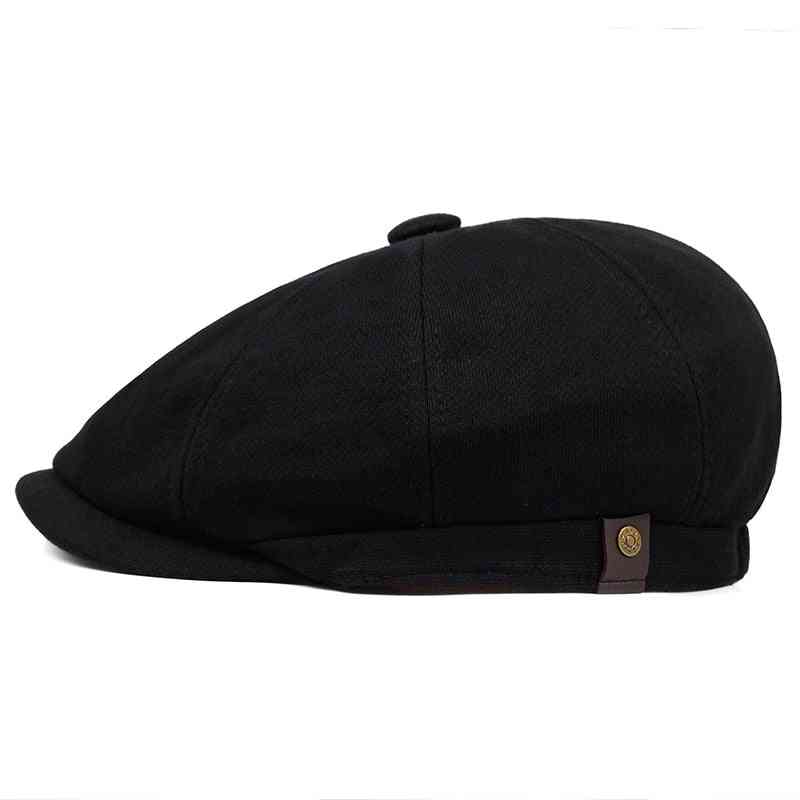Unisex diagonalna bawełniana czapka z ośmioma panelami, czapki z beretem piekarza