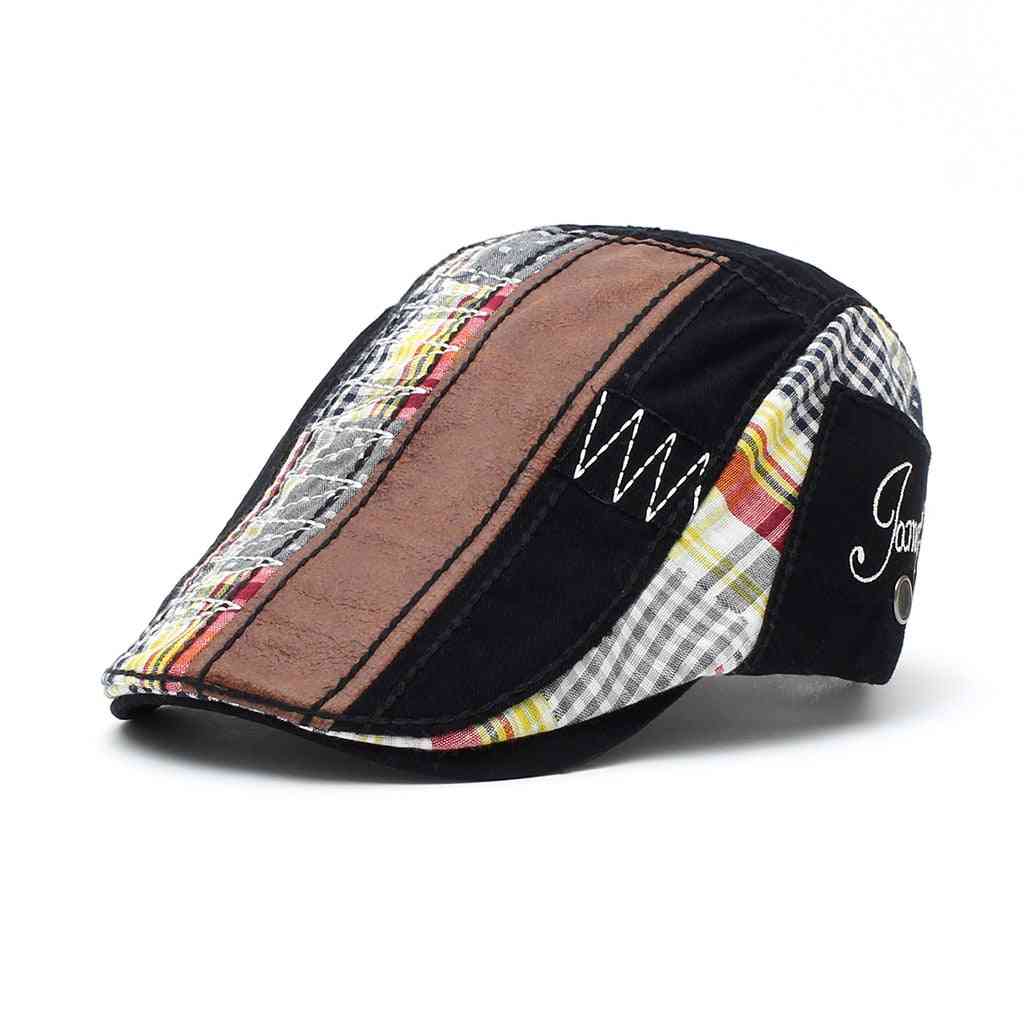 Klasična golf kapa, modna kapa boinas cabbie modra / moška