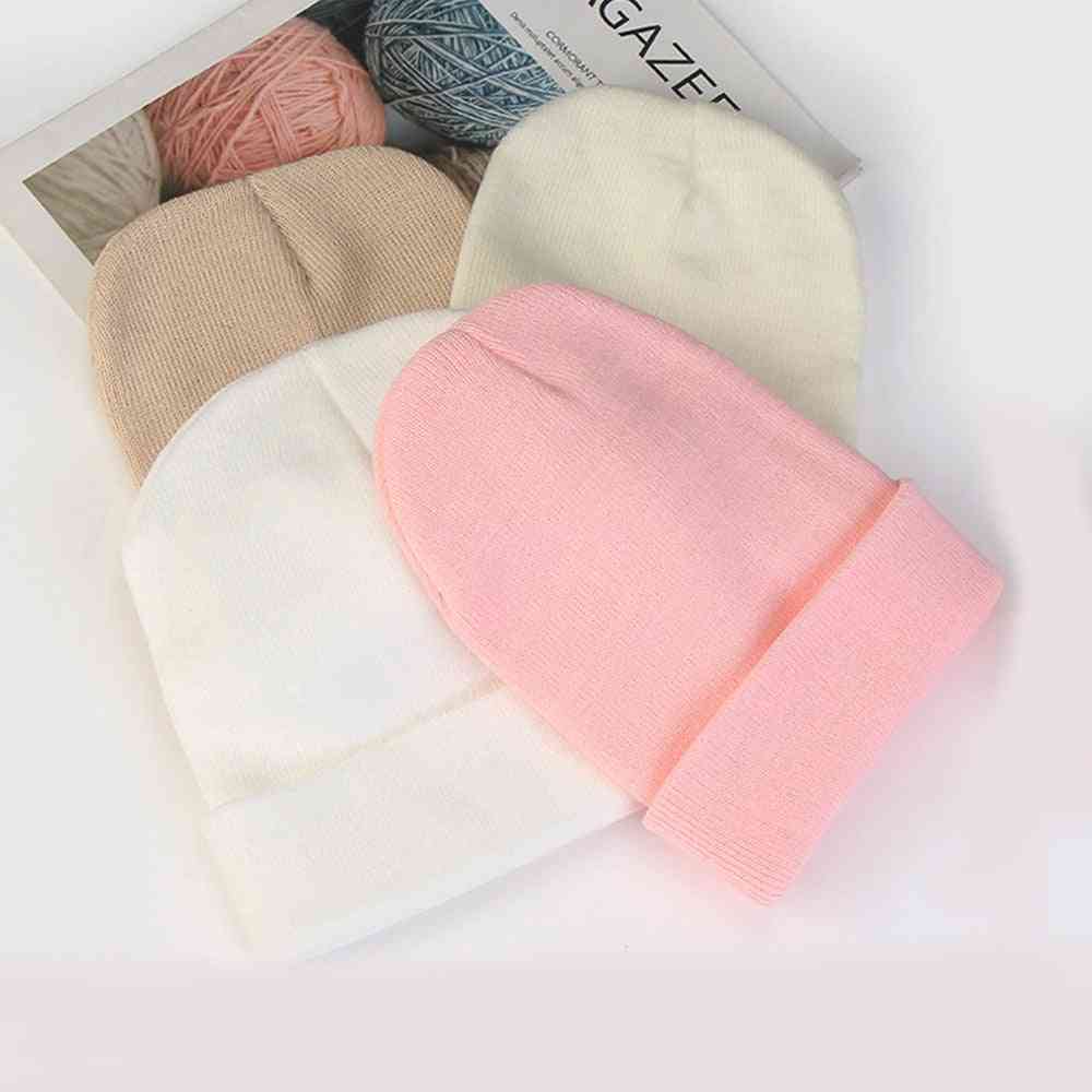 Fashion Knitted Neon Beanie Elastic Winter Warm Hats