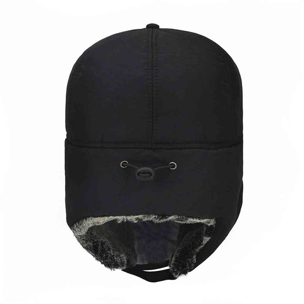 Winter Thermal Bomber Hats - Ear, Face Protection, Warmer Windproof Cap