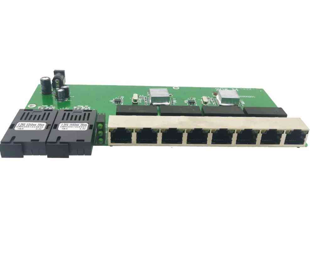 Gigabitowy przełącznik ethernet konwerter światłowodów Ethernet jednomodowy