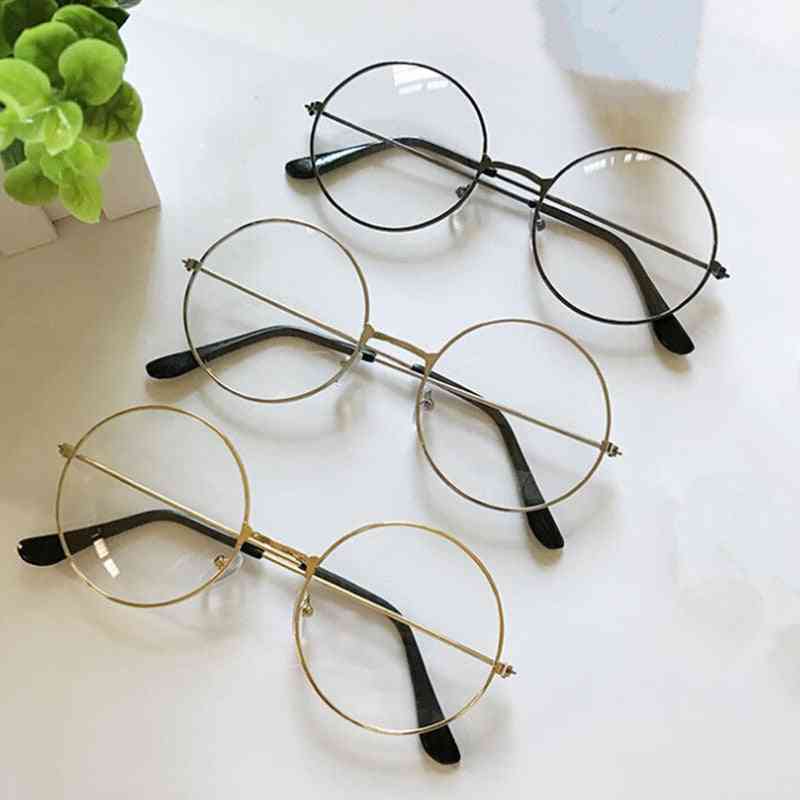Large Retro Round Reading Clear Lens Optical Spectacles, Eyeglasses For Men/women