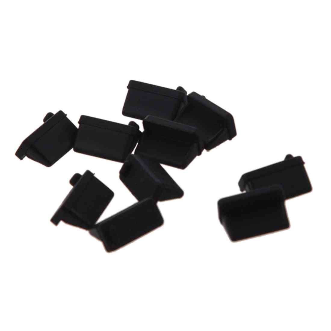 Silicone- Usb Port Plug, Dustproof Stopper, Protection Cap (black)