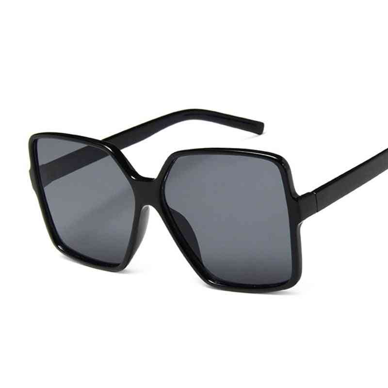 Czarne kwadratowe duże oprawki kolorowe hip hopowe okulary przeciwsłoneczne