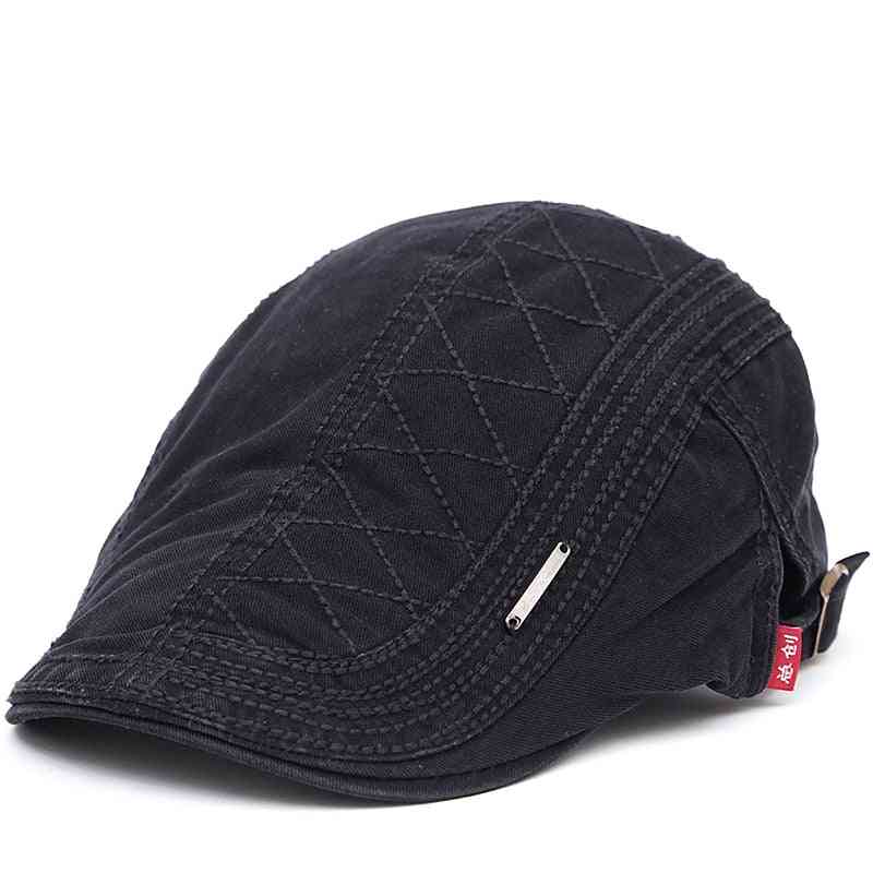 Casualowe bawełniane berety z daszkiem, haftowane berety na czapki