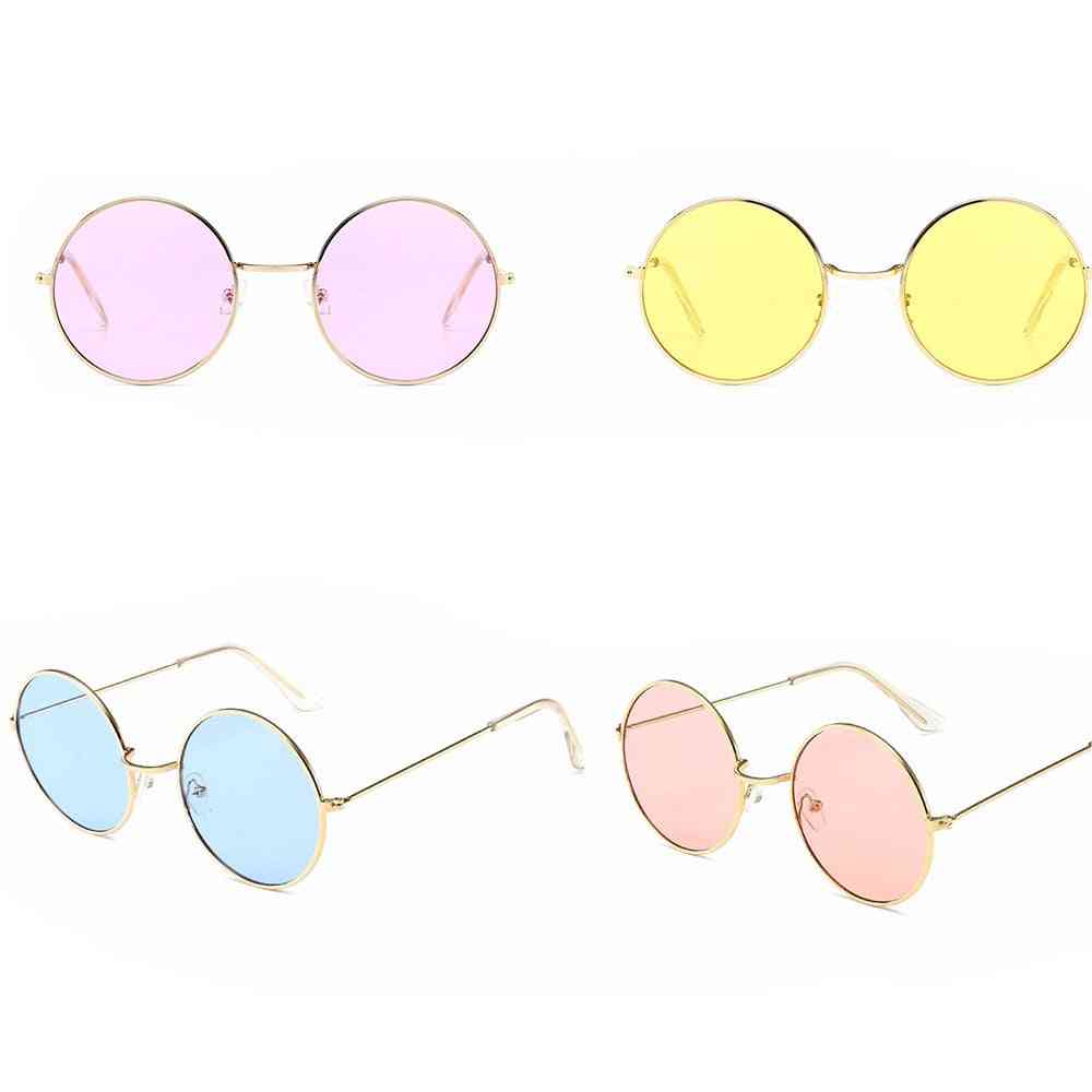 Women Round Novelty Sunglasses Hip Hop Style Lenses Retro Glasses