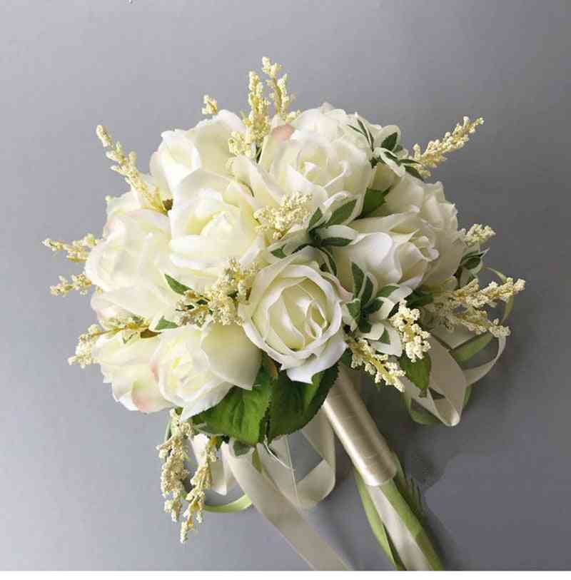 Bouquets Off-white, Handmade Wedding, Artificial Flower For Bridal