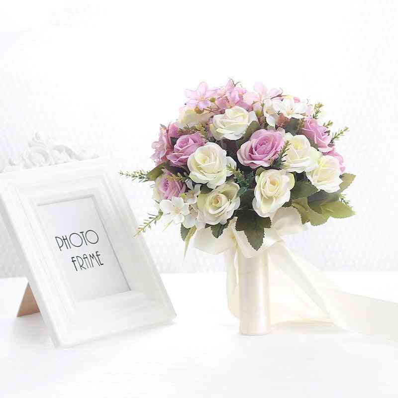šopek ročno izdelana umetna cvetna poroka za okraske