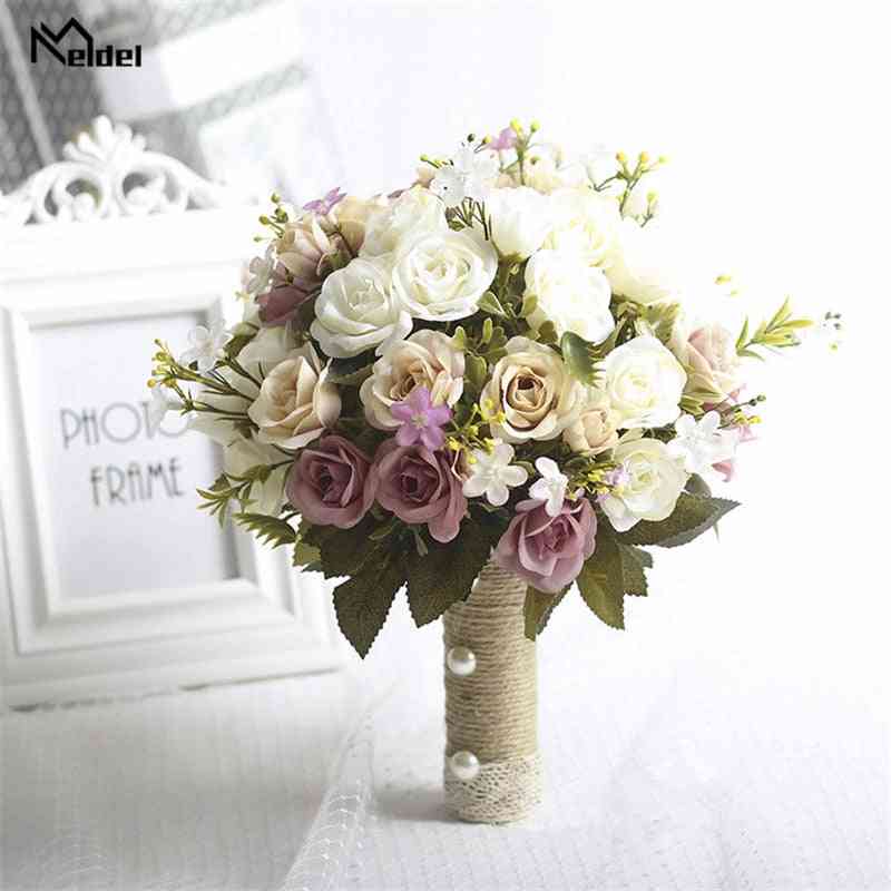Bukiet ręcznie robiony sztuczny kwiat ślubny do dekoracji