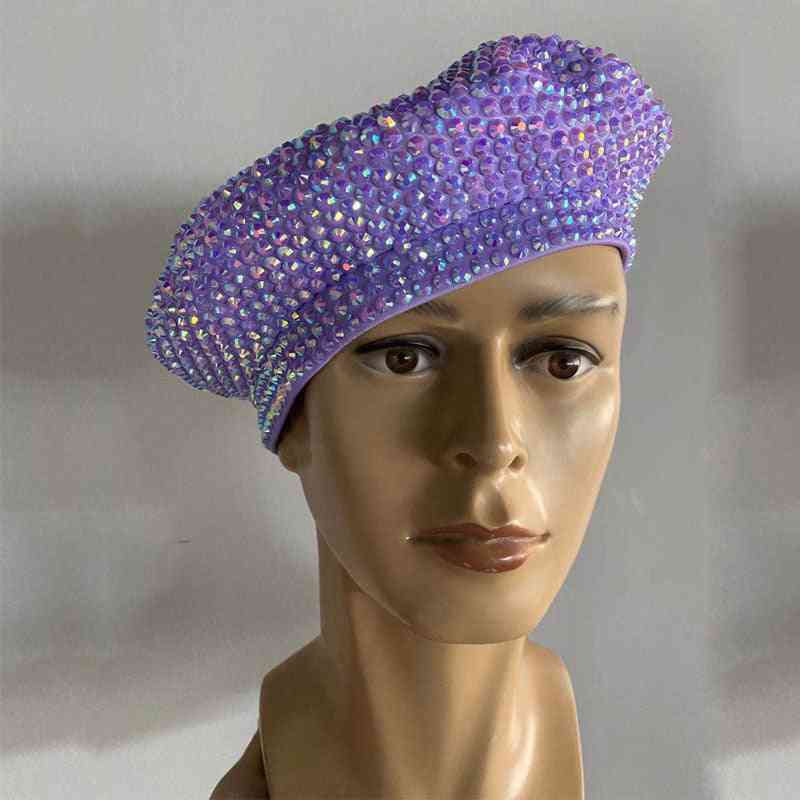 Fashion Full Rhinestone Beret Hat