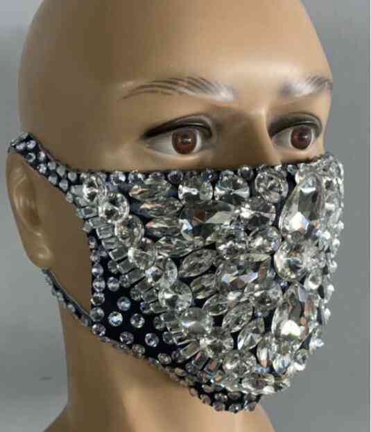 Fashion Rhinestones Masks, Performance Evening Club Dance Face Mask