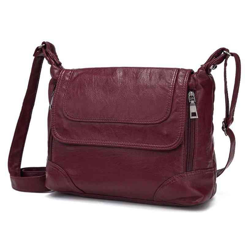 Leather Shoulder Crossbody Bag, Messenger Handbags