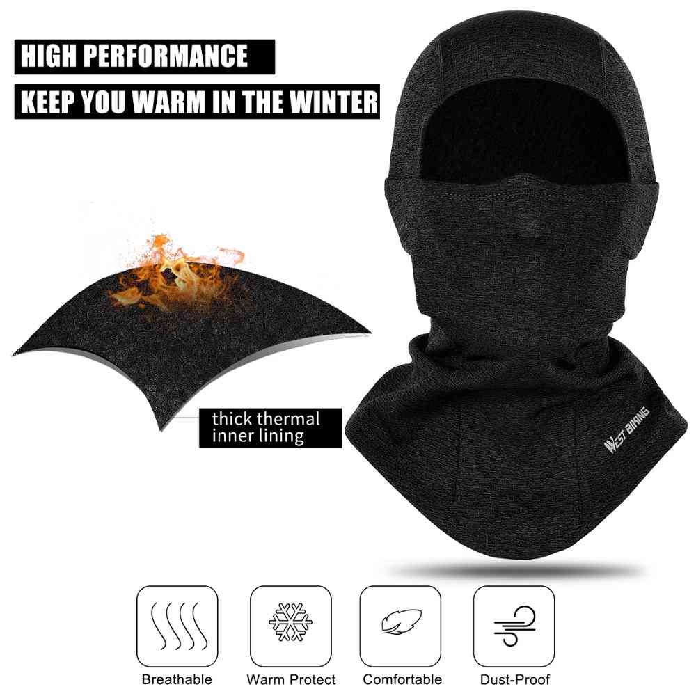 Winter Sport Full Face Mask Fleece Hat