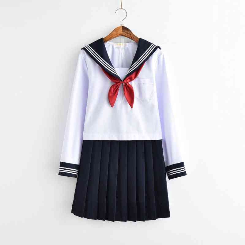 Japanese Class Navy Sailor Uniforms Students Clothes Suits