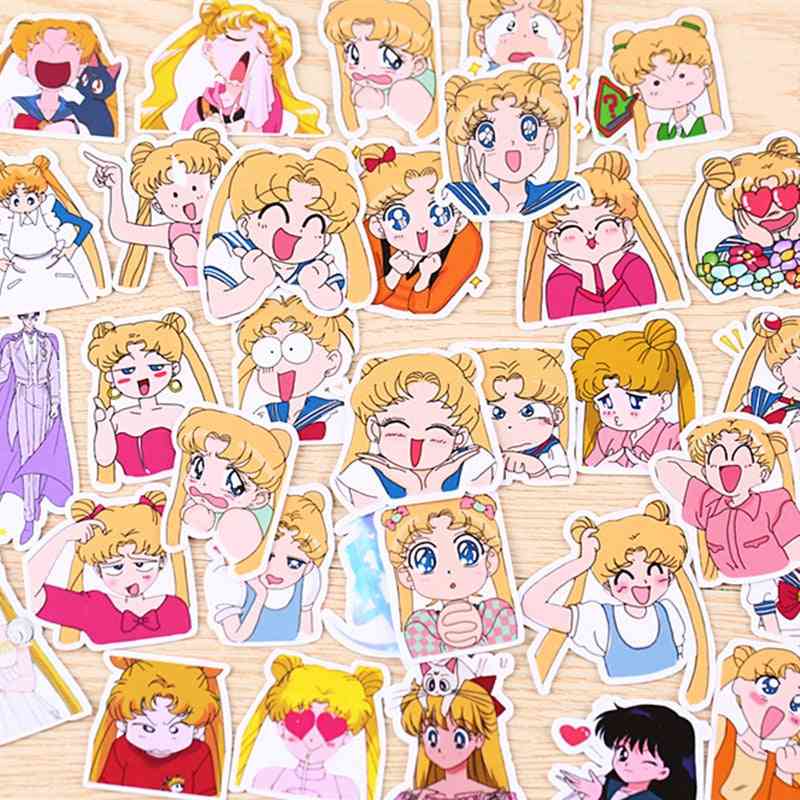Anime matroos maan sticker, plakboek plakboek ambachtelijk decor plakken