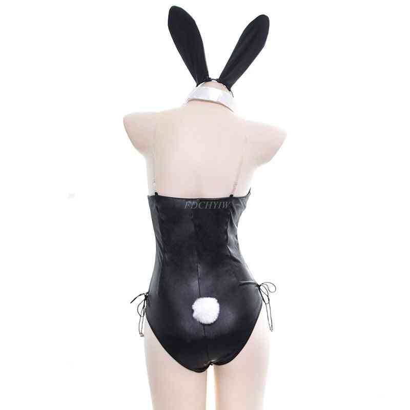 Cute Bunny Girl Faux Leather Rabbit Woman Set