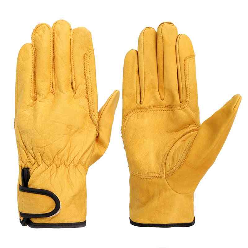 Ultrathin Leather Safety Men's Work Gloves